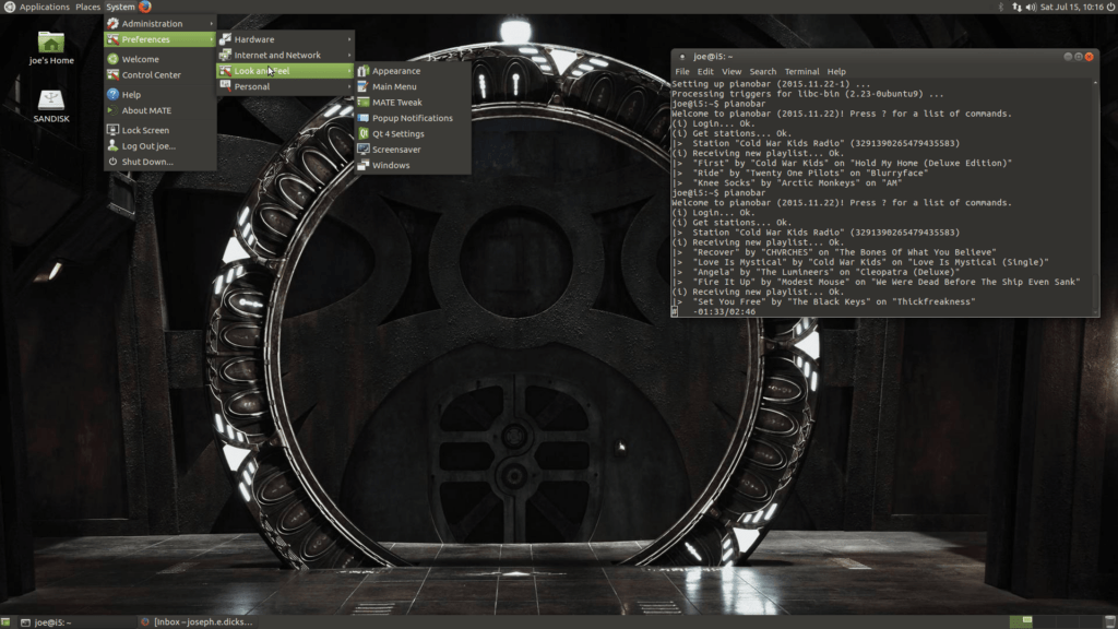 Stargate Universe Desktop on Ubuntu Mate 16.04