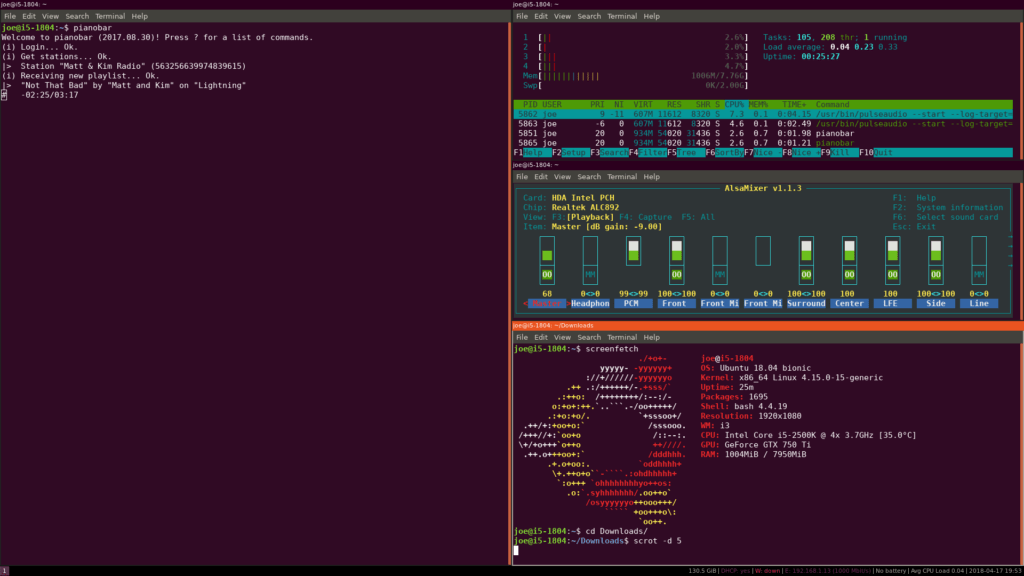 Tiled GNOME terminals in i3