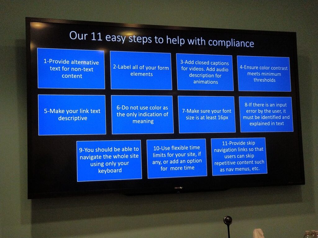 11 steps to accessibility