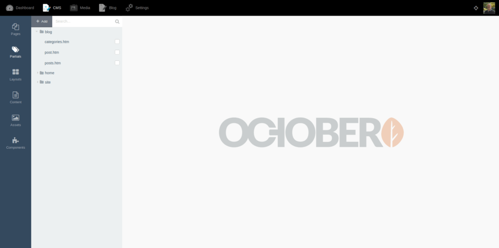 October CMS dashboard