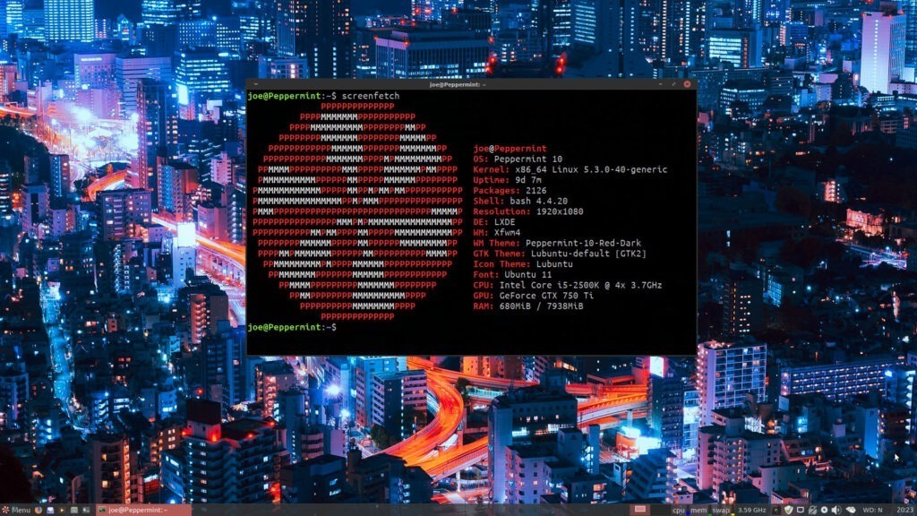 My Peppermint 10 System Specs
