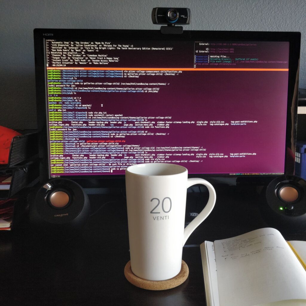 Large coffee mug on my desk