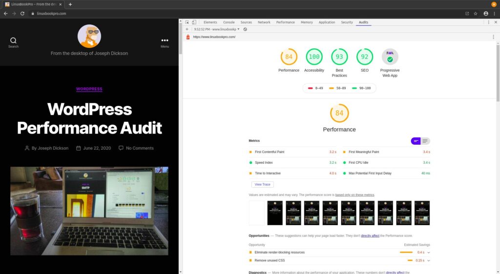 Chromium website audit