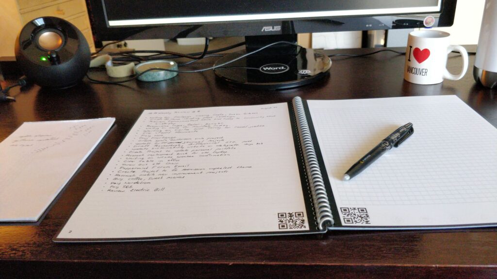Rocketbook Matrix on a desk