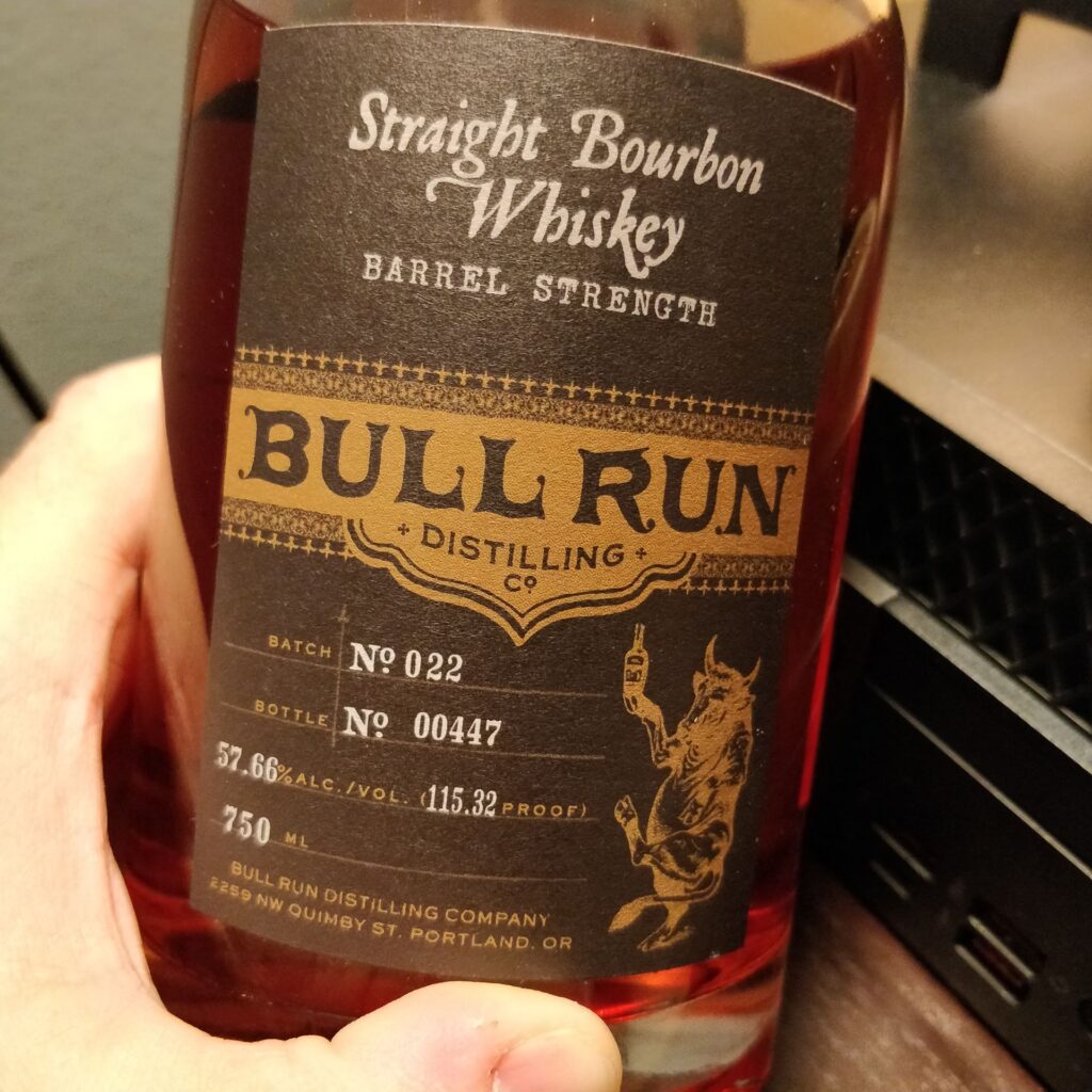 Bull Run Distilling Co Straight Bourbon Whiskey