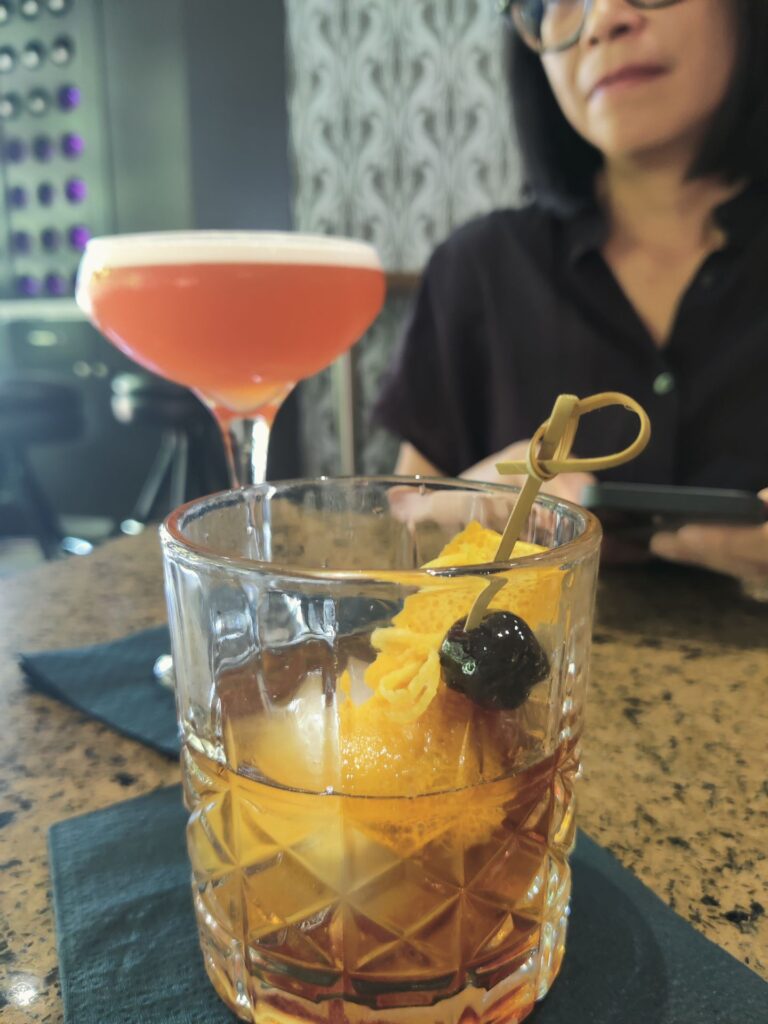 Old Fashioned and Pink Pineapple at Bordot in Claremont