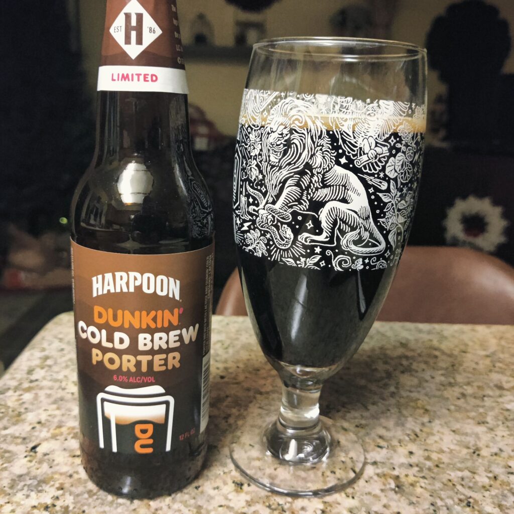 Beer bottle and a glass of Porter Ale