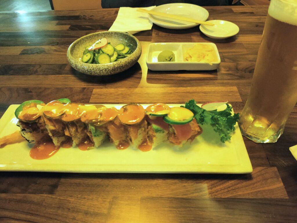 Man on Fire roll at Little Tokyo Japanese Restaurant in San Dimas